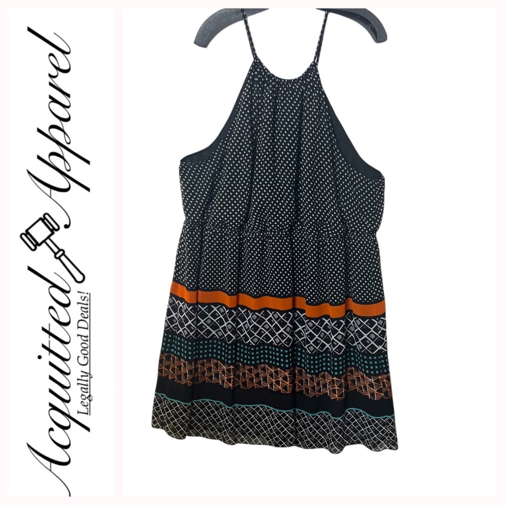 Lane Bryant Midi Spaghetti Strap Elastic Waist Sleeveless Dress